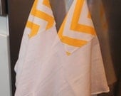 The Original Snap to Hang Flour Sack Kitchen Towel in Yellow from Summer Chevron Collection