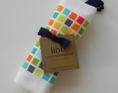 The Original Snap to Hang Flour Sack Kitchen Towel in Bright Squares Print from Summer Collection