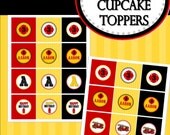 FIREMAN BIRTHDAY - CUPCAKE Toppers - Fire man Party - Fire Department - Fire Fighter - Boys Birthday - Man Party -Krown Kreations Il_170x135