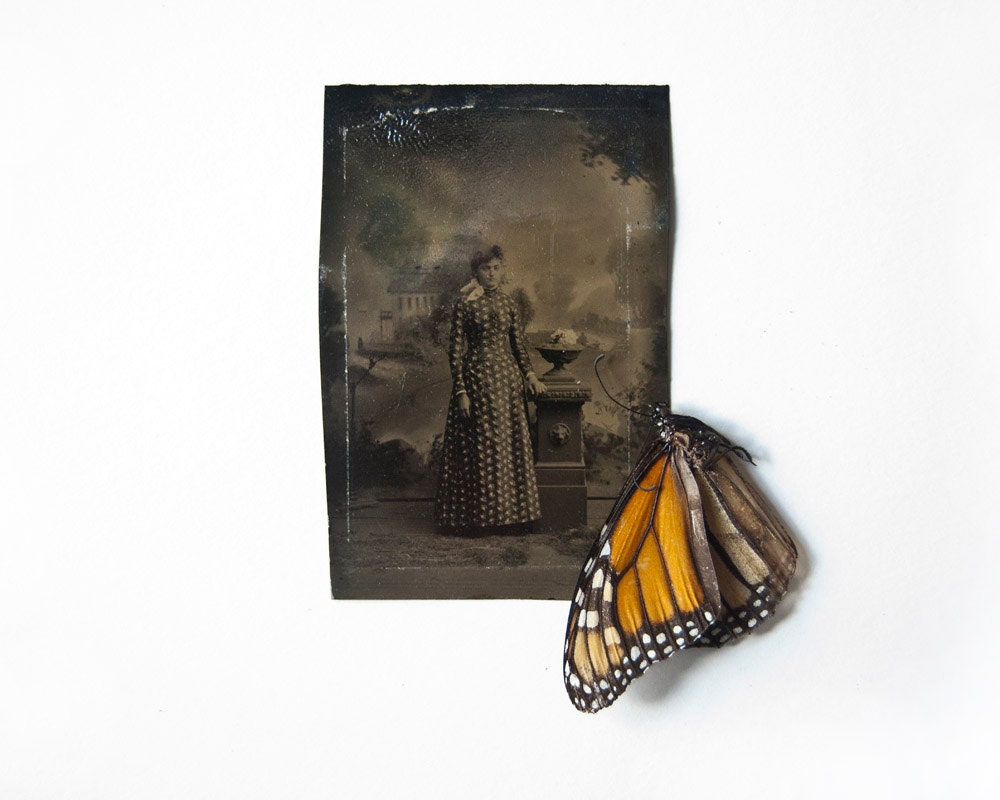 Tintype Young Victorian Woman 1800s