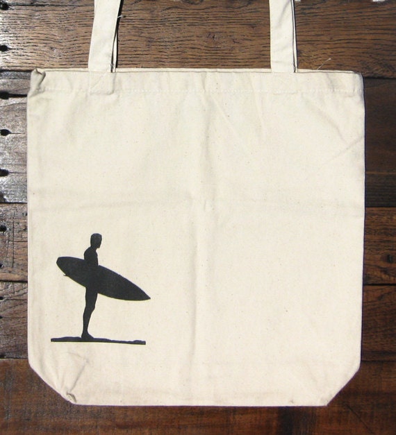 Tote Bag // Work, School, Shopping, Everyday Tote //  Medium Natural Cotton Canvas // Eco-Friendly Summer Gift Idea //  15" x 15" x 4" //