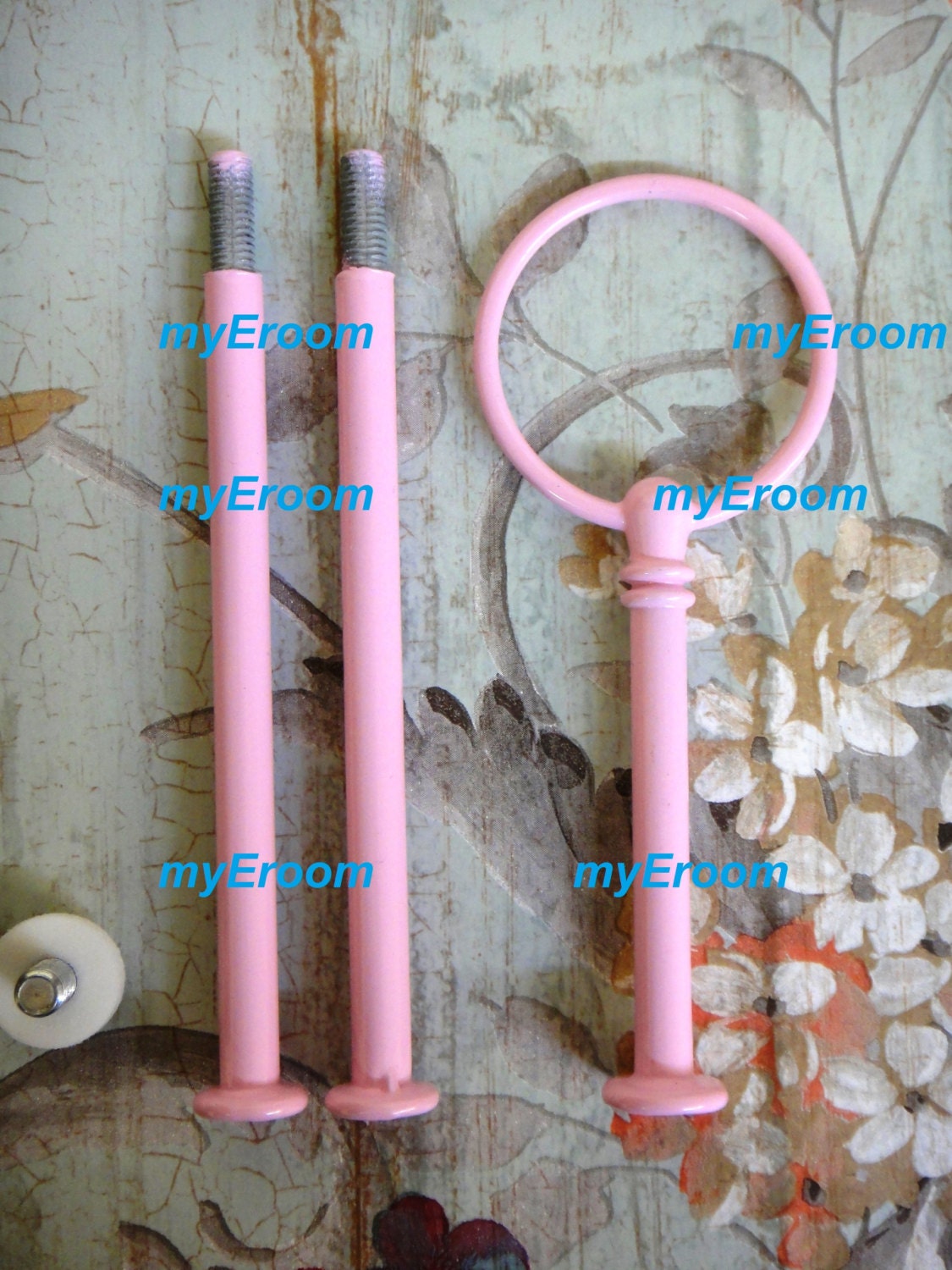 PINK Cake Stand Handle 3 Tier Round Centre Fitting