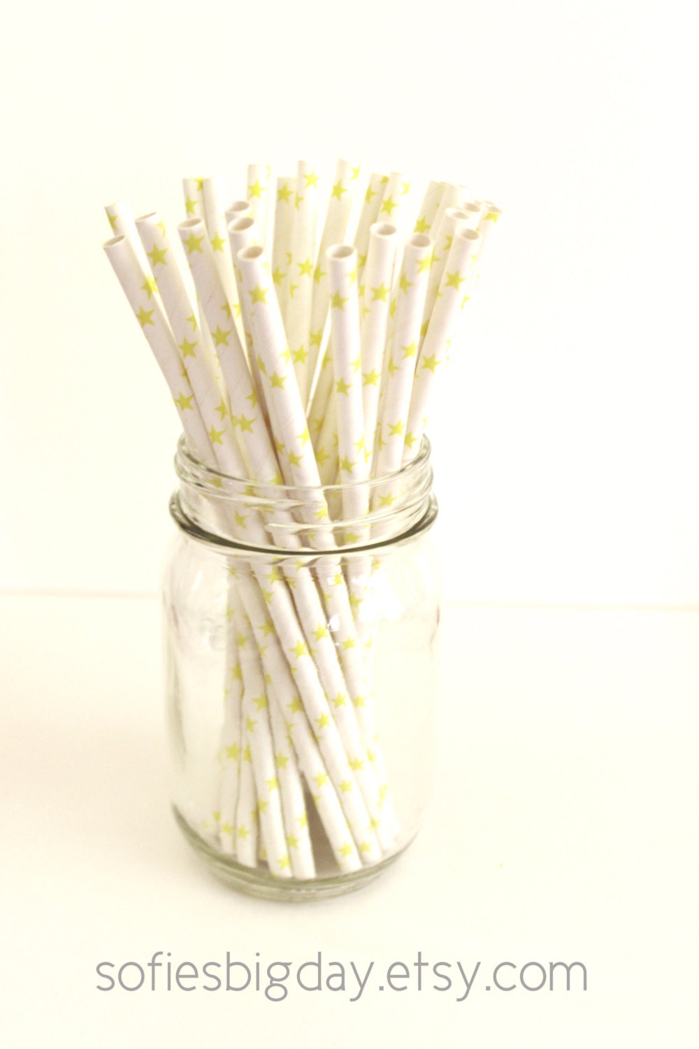 Paper Straws-yellow star-retro drinking straws-yellow star paper straws-circus straws-carnival straws-superhero straws-dr seuss25 count Il_170x135
