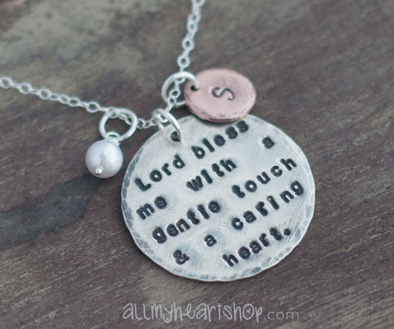 RN Gift - Personalize Hand Stamped Nurse Necklace - RN Graduation Gift