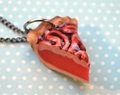 A Nice Slice of Brain Pie- polymer clay pendant
