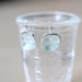Sea Glass & Silver Mosaic Earrings - Aqua