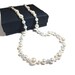 SALE- Pearl and Crystal Bridal Necklace, Hand Knotted Pearl Strand, Hand Knotted Bridal Necklace, Something Blue Pearl Necklace