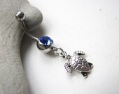 Sea Turtle Belly Button Jewelry, Beach Belly Ring Bellybutton Ring