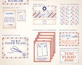 Paper Airplane Birthday Party -  Partie Kit  - PRINTABLE