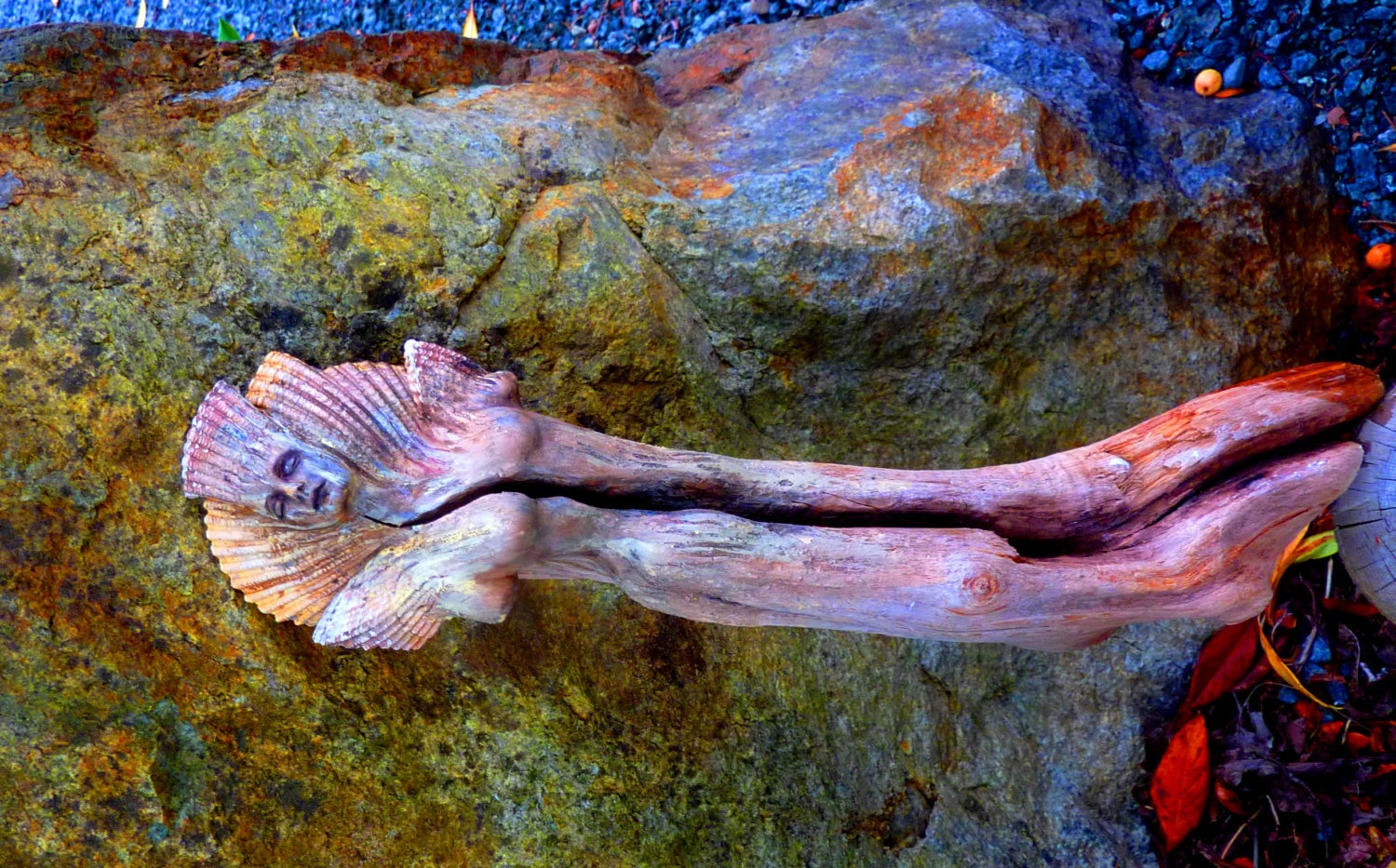 How The Light Gets In, Driftwood Woman with Sun Shells