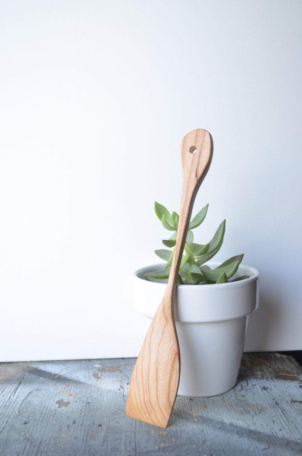 06 Cherry wood Spatula. Limited. Wood.  Mothers Day Gift spoon hand carved reclaimed wood serving kitchen utensil