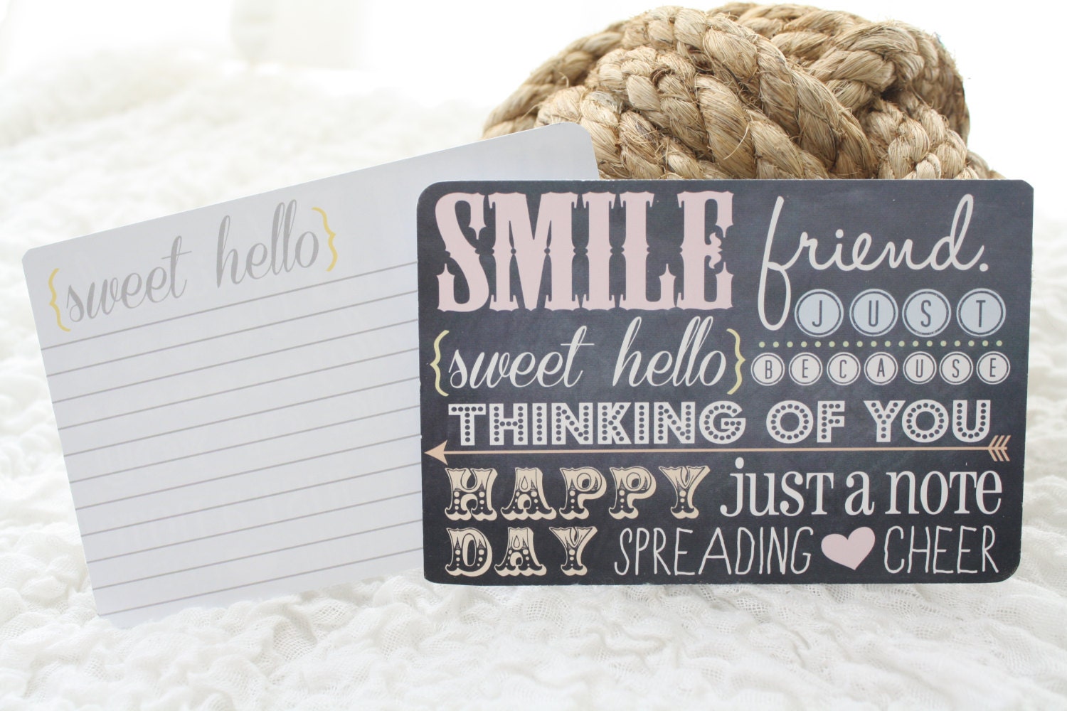 Chalkboard Notecards: Set of 10