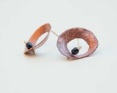 Bead Tribal earrings -  Handcrafted copper jewelry