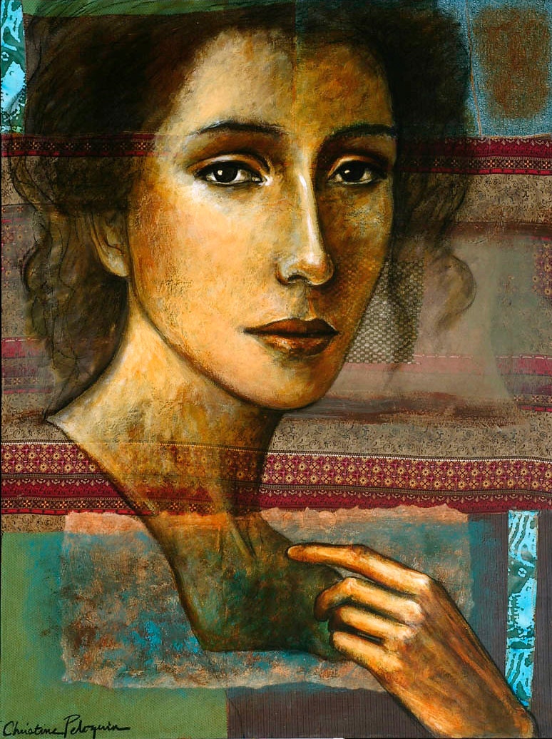 Thought I'd Made Friends with Time- Print on archival paper of painting by Christine Peloquin
