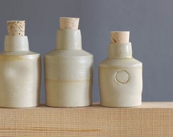 three bottles made in 2001 by shelley martin