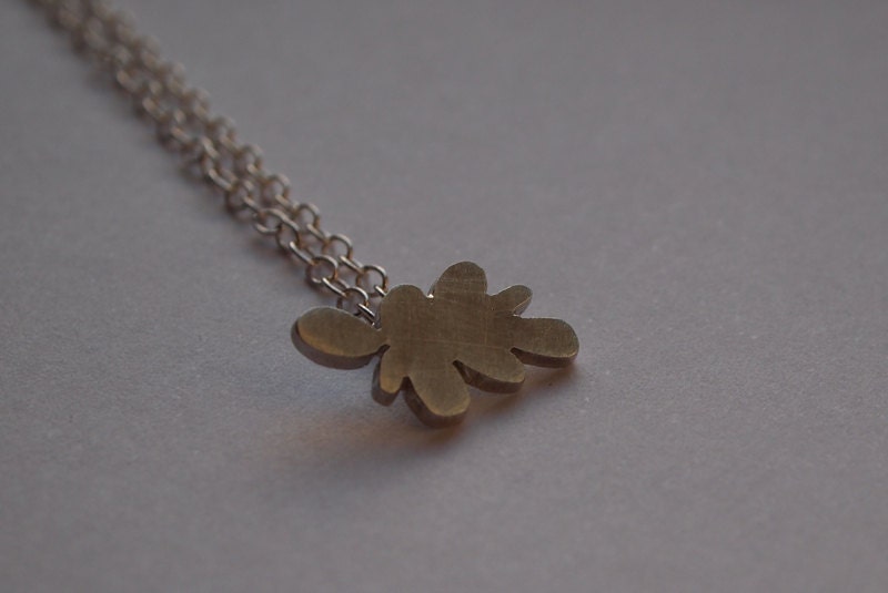 Lotus Blossom Branch Necklace. Sterling Silver.