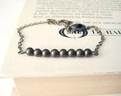 Brass Bar Bracelet - simple, antique brass, single strand, line, delicate, understated