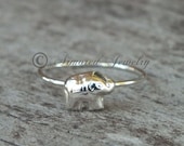 Elephant Ring 2 - Sterling silver baby elephant