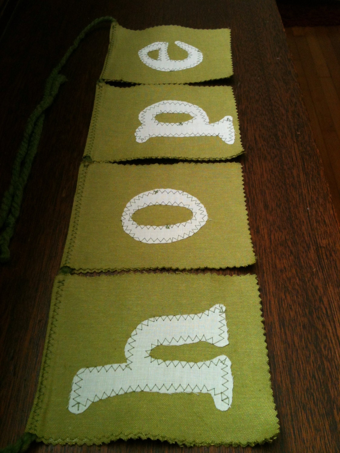 Hope fabric banner - old fashioned banner, classic, home and room decor, teacher gift, cancer survivor banner, ready to ship, gift wrapped