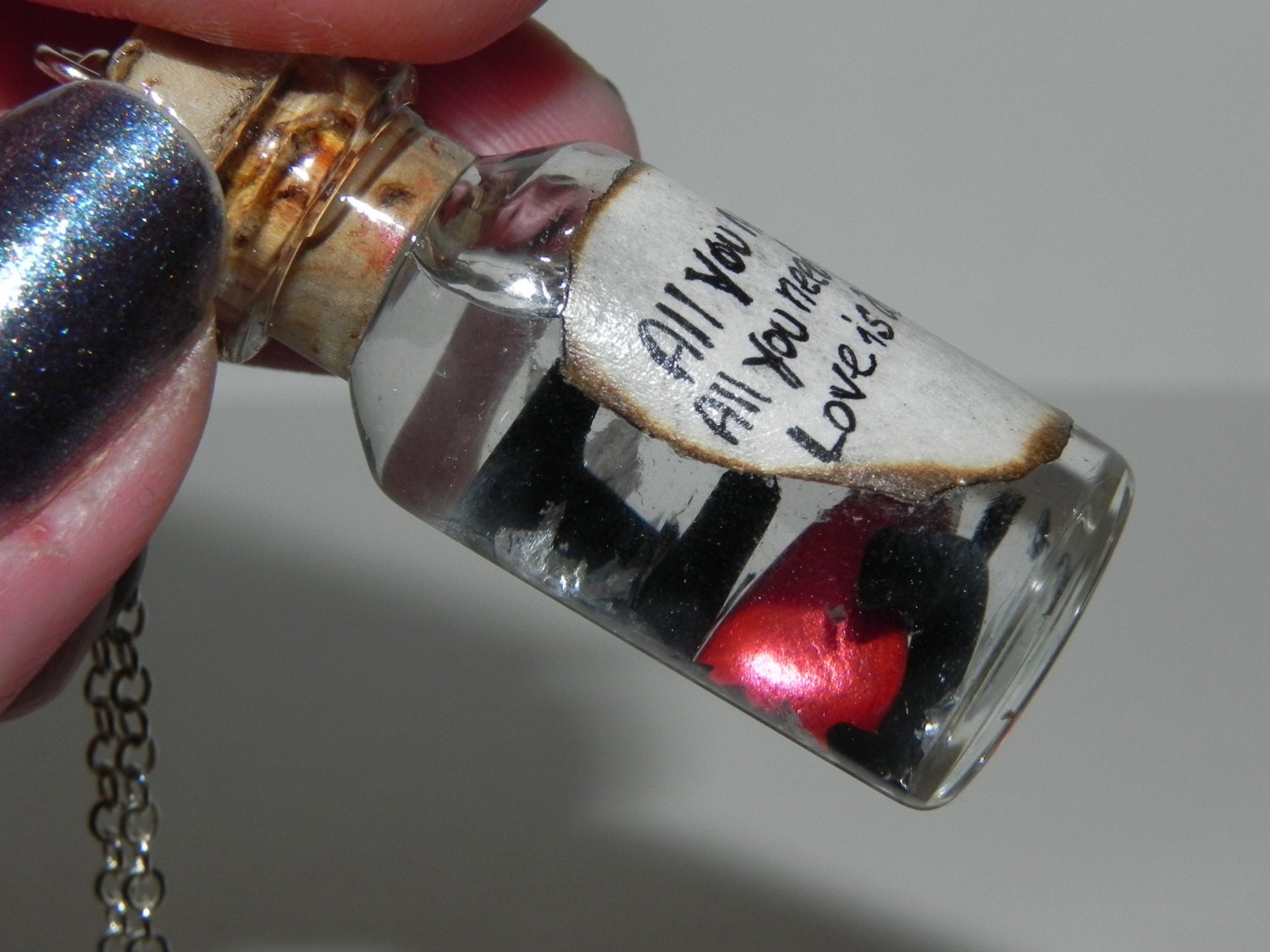 The Beatles, All You Need is Love, I Heart U Bottle Necklace, The Beatles Song Lyrics