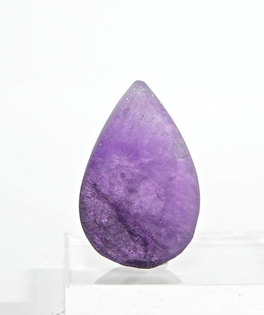 Amethyst Faux Druzy Stone Cabochon Contour Surface 23 carats 25x15mm