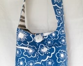 The Emily - Reversible Hobo Modern Cotton Sling Bag Purse