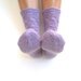 Luxurious hand knit lace socks. Soft wool socks. Ready to ship pair - pastel lilac purple, European size 38-39. Lavender lace socks.