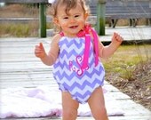 MONOGRAM CHEVRON BUBBLE - create your own - riley blake chevron bubble - sizes 3mo, 6mo, 12mo, 18mo, 24mo