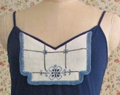 Camisole Vintage Embroidered Linen Cottage Chic Boho Inspirational Words Hippie Gypsy