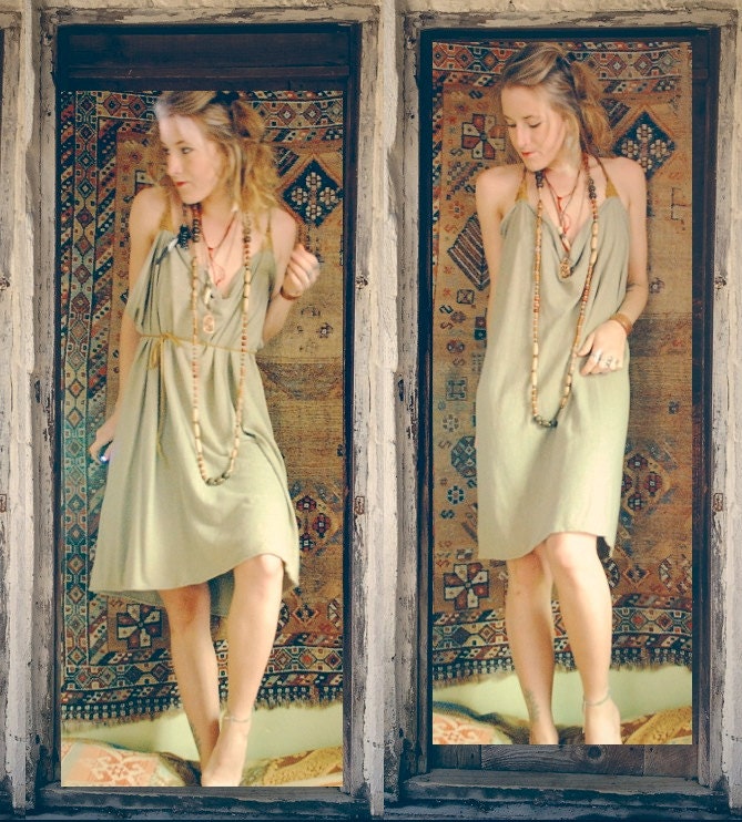 mama wolf smock dress. organic cotton/hemp blend. hand dyed colors. 'made to order'