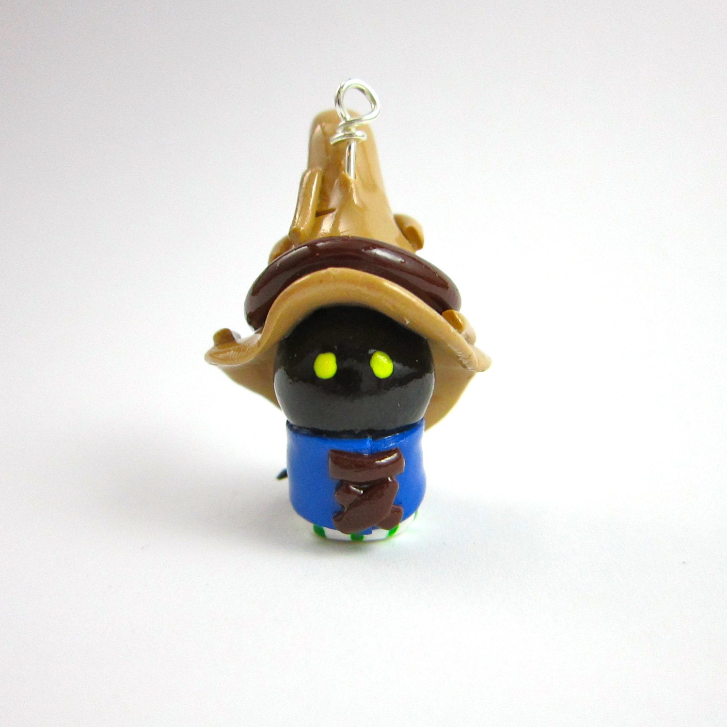 Final Fantasy inspired Vivi black mage chibi- keychain, necklace, cell phone strap, dust plug