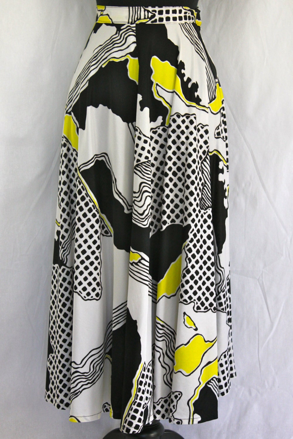 vintage 70's art skirt