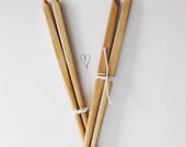 Lover's chopstick set - pair of two handmade salvaged birch chopsticks