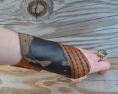 Cow Skin Leather Cuff Bracelet - Leather Cuff Bracelet - Leather Cuff - Embroidered