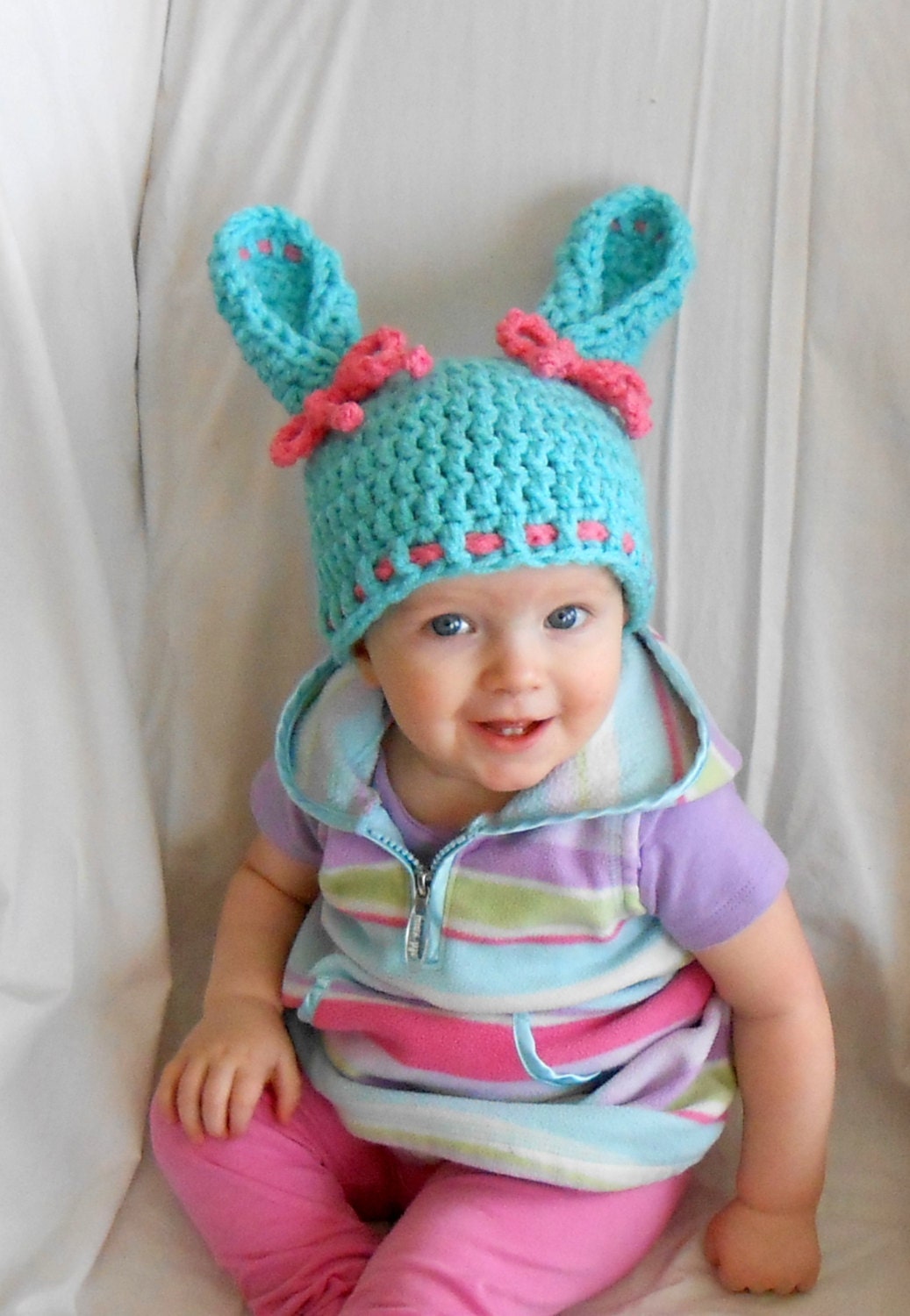 Easter Hat Baby Easter Clothes Easter Bunny Hat Easter Photo Props Teal