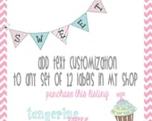 Add Text Customization to Any 12 Labels/Party Circles/Candy or Dessert Buffet Labels in My Shop