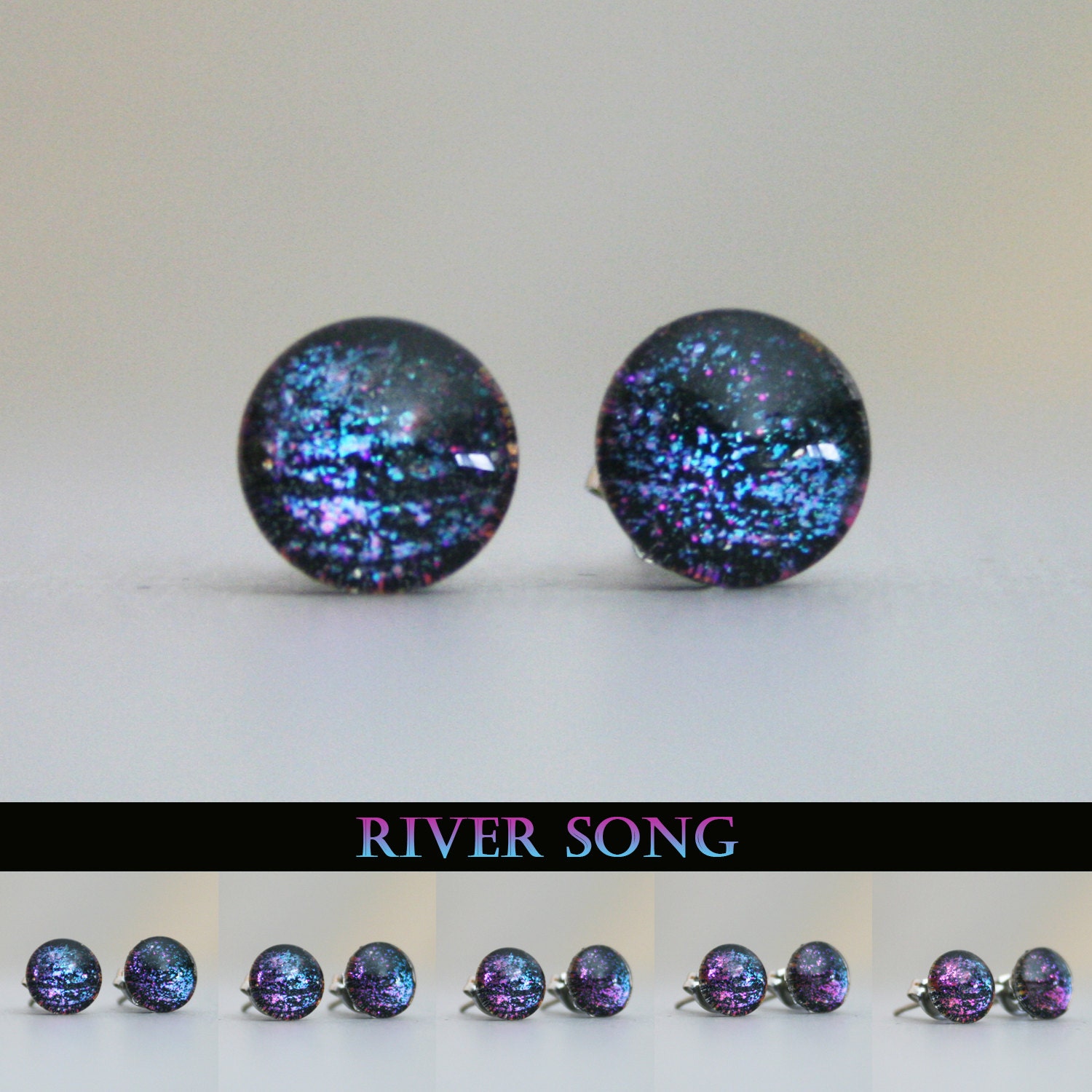 River Song Inspired 8mm Post Earrings