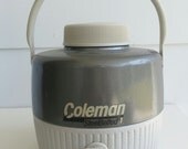vintage retro coleman grey cooler, water cooler, thermos, picnic cooler,beach cooler, sports cooler, vintage camping