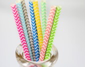 Straw - Chevron Paper Straws