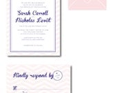 Custom Wedding Invitations: Purple Hydrangea