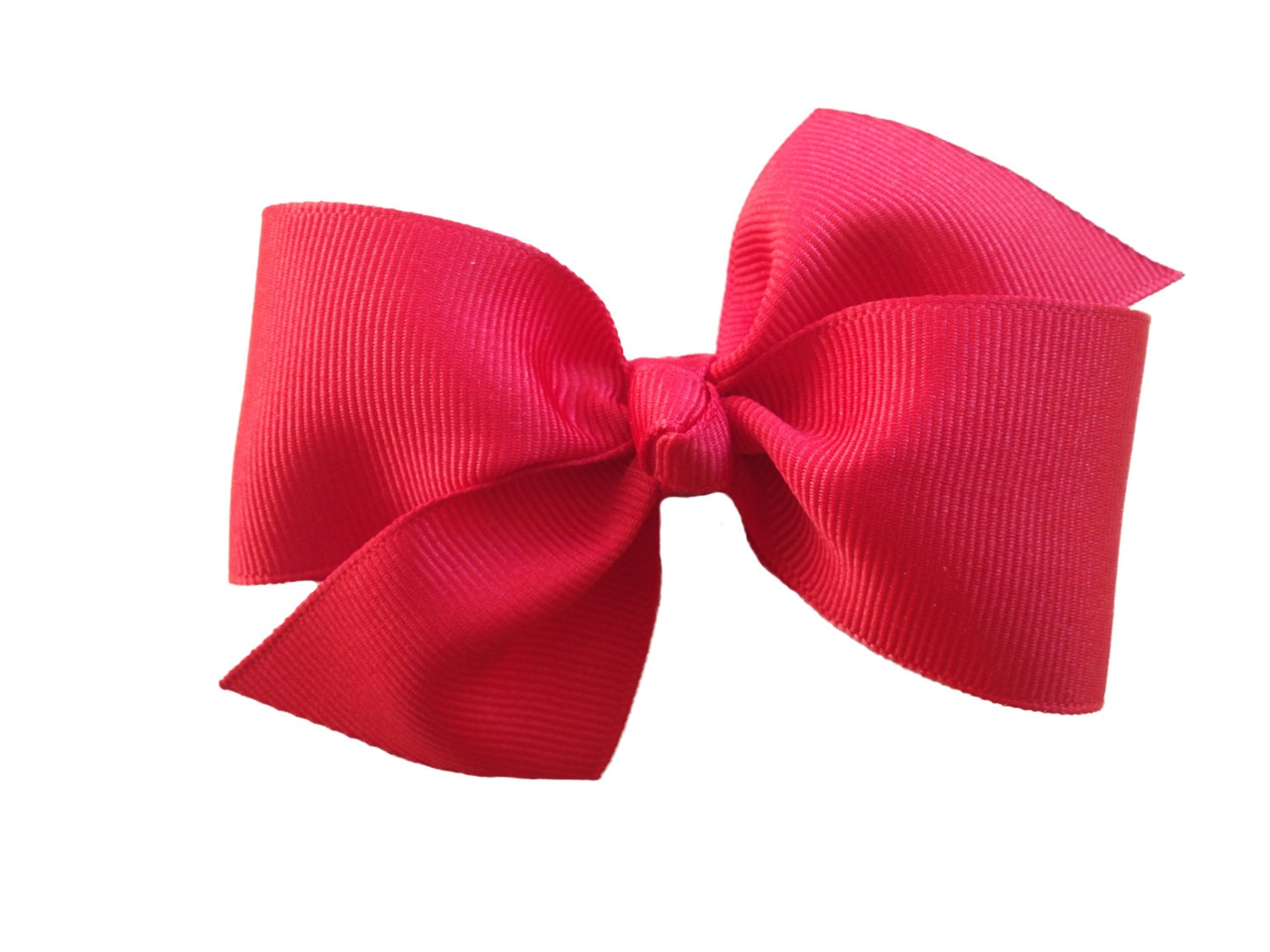 Two loop red hair bow - red bow