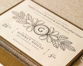 Sample Silk Folio Keepsake and Invitation Set - Sophie - Floral Monogram Wedding Invitation