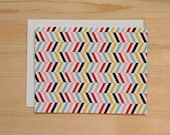 Bright Chevron Pattern- A2 Card
