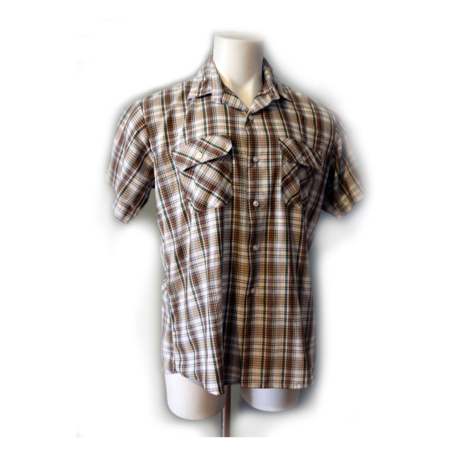 Rugged vintage men's Big Mac shirt - Lumberjack / plaid / hipster / cotton workwear L 16 16.5 neck