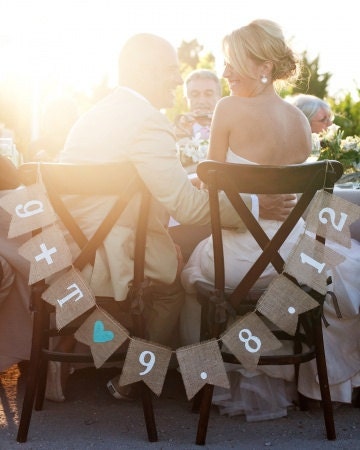 SAVE THE DATE Initial Burlap Bunting, Banner, Photo Prop, Wedding Decor