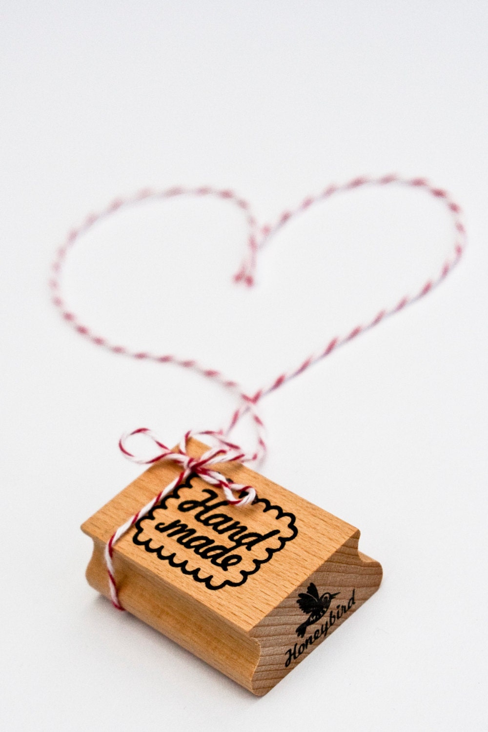 Stamp saying "Handmade" in cookie shape
