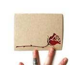 CUT ROSE Valentine's Day Card