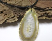 Natrual Agate mens pendant necklace