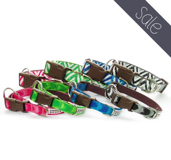 Chevron Dog Collar - large dog collar, small dog collar, pink dog collar, green dog collar, blue dog collar, black dog collar