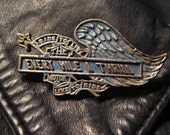Vintage Ride To Live - Every Mile A Thrill - Live To Ride Motorcycle Pin Badge Button Metal Biker